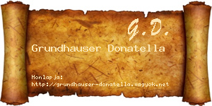 Grundhauser Donatella névjegykártya